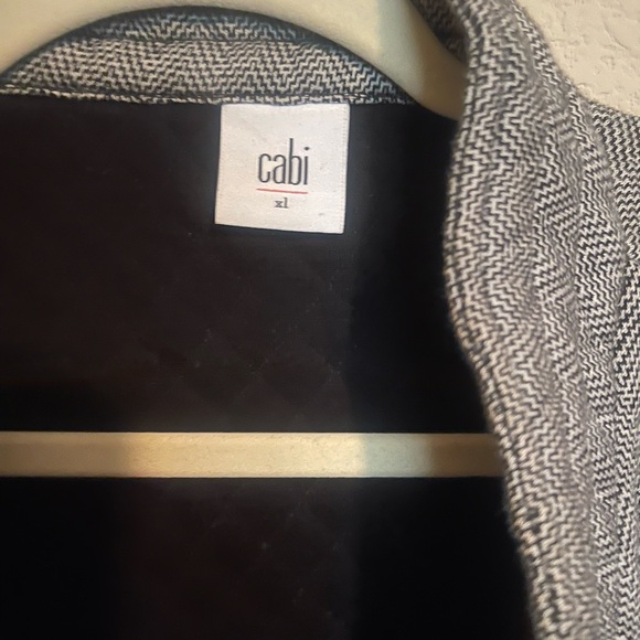 CAbi Black and White Herringbone Jacket - Picture 2 of 3